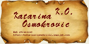 Katarina Osmokrović vizit kartica